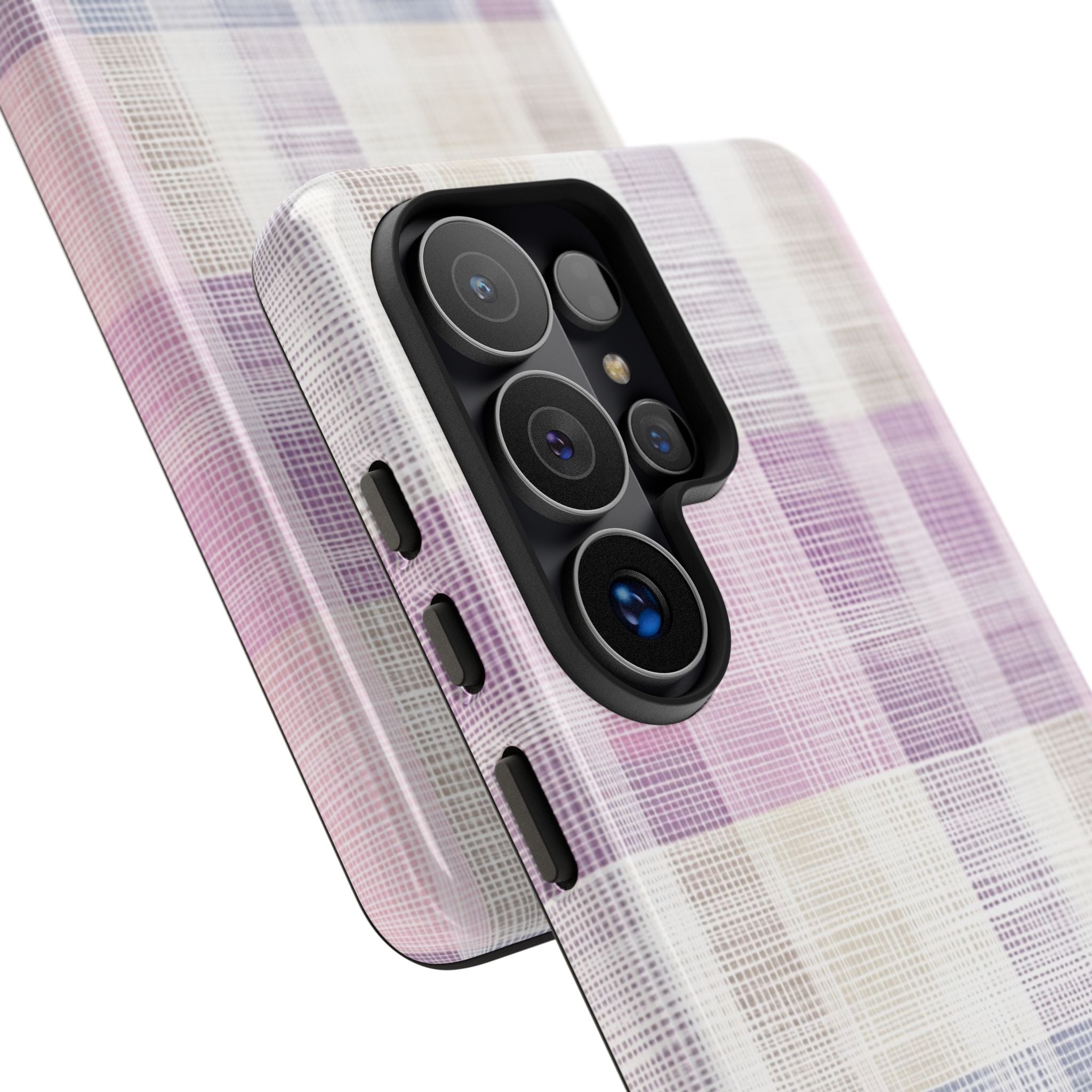 Pink Plaid Phone Case, Trendy Accessories, Birthday, Everyday Use, Tough Cases