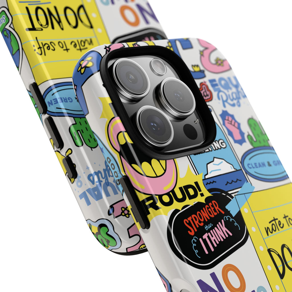 Sticker Collage Phone Case — Motivational "Do Not Quit" Protective Cover