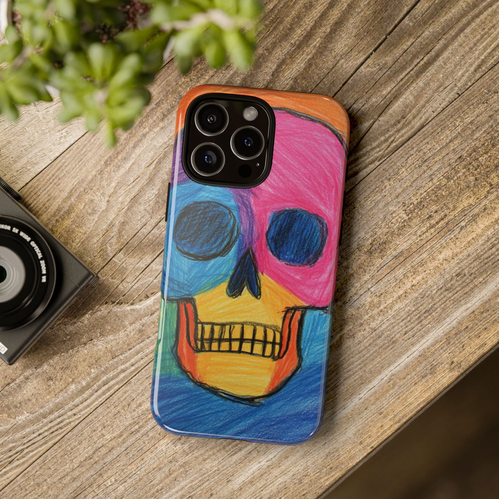 Vibrant Skull Phone Case | Tough Cases, Colorful Design, Unique Art Phone Cover