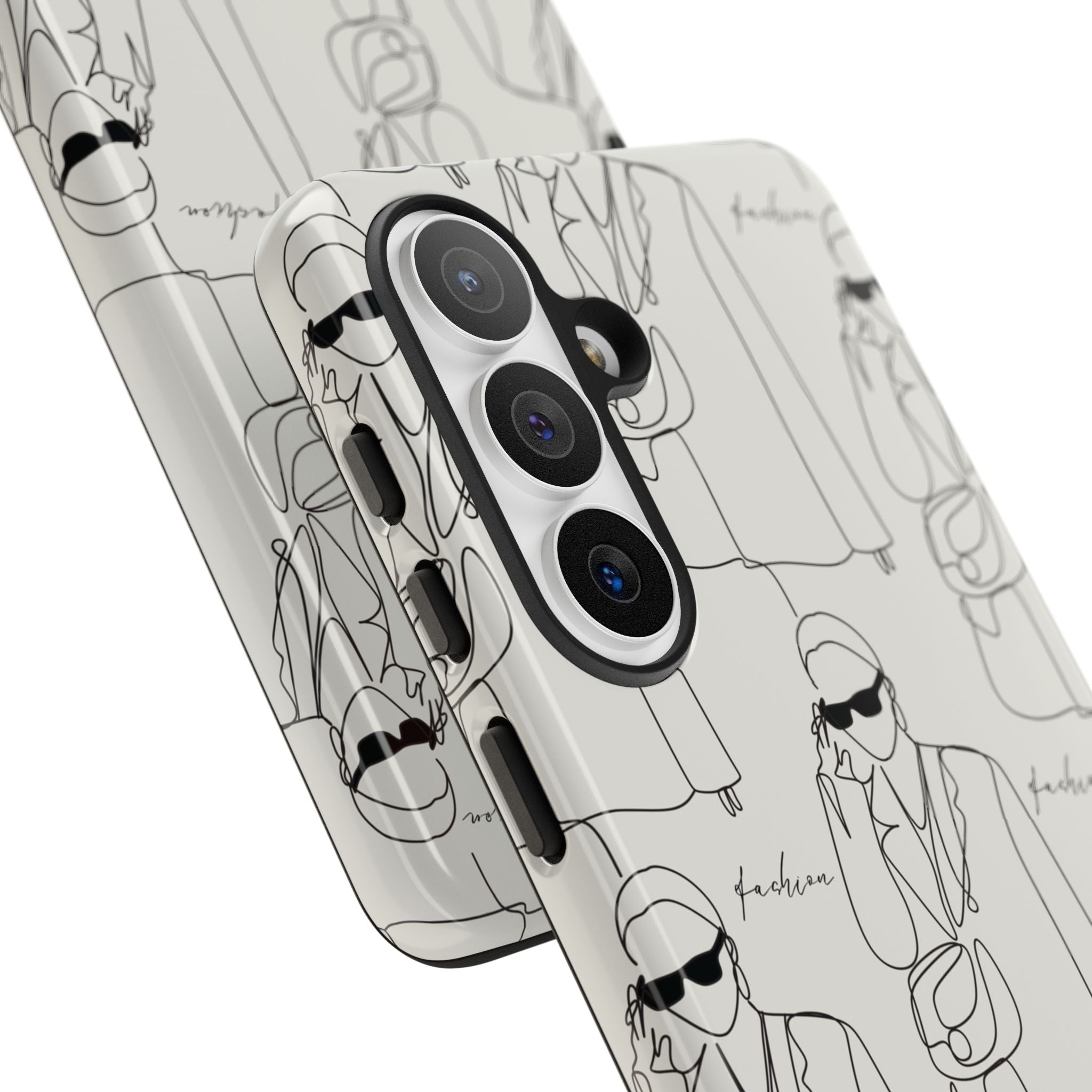 Fashion Sketch Phone Case — Minimalist Chic Designer Pattern