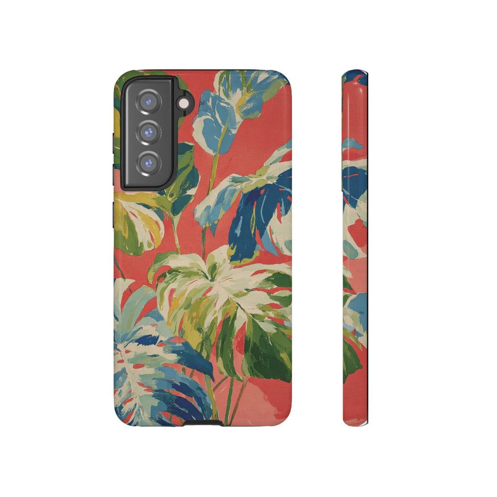 Tropical Phone Case, Floral Tough Case, Vibrant Phone Cover for Summer