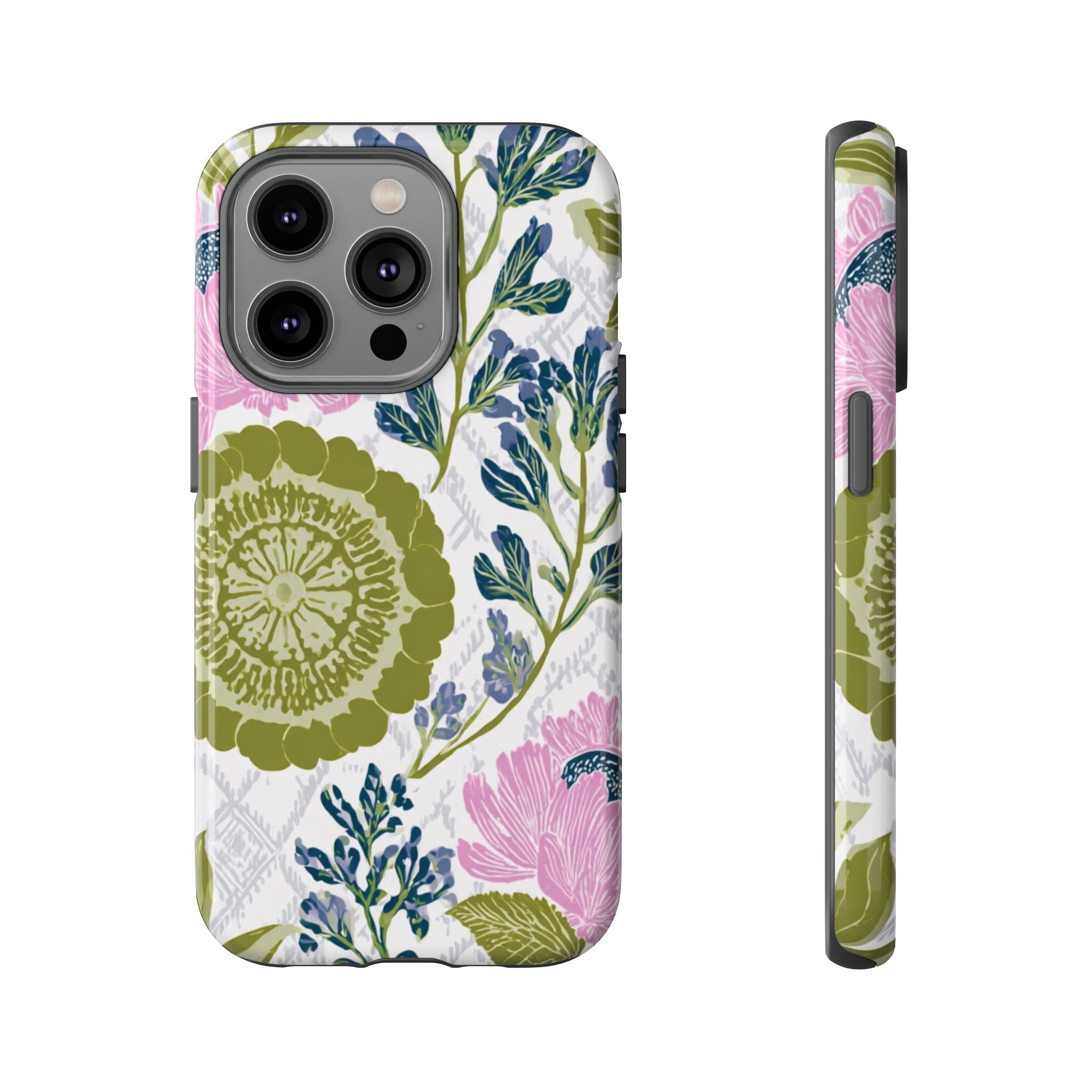 Floral Phone Case, Tough Cases with Elegant Design, Stylish Phone Accessories
