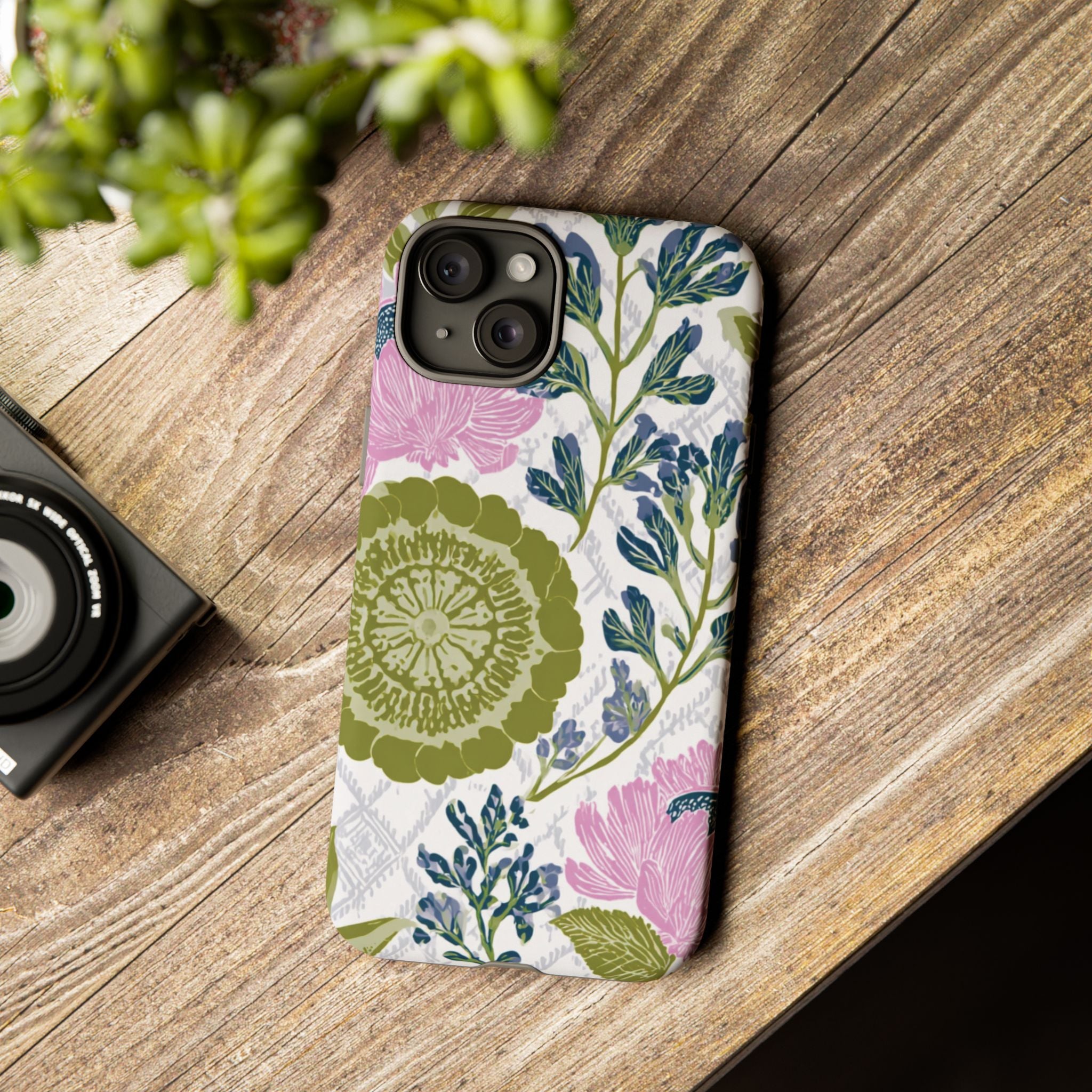 Floral Phone Case, Tough Cases with Elegant Design, Stylish Phone Accessories