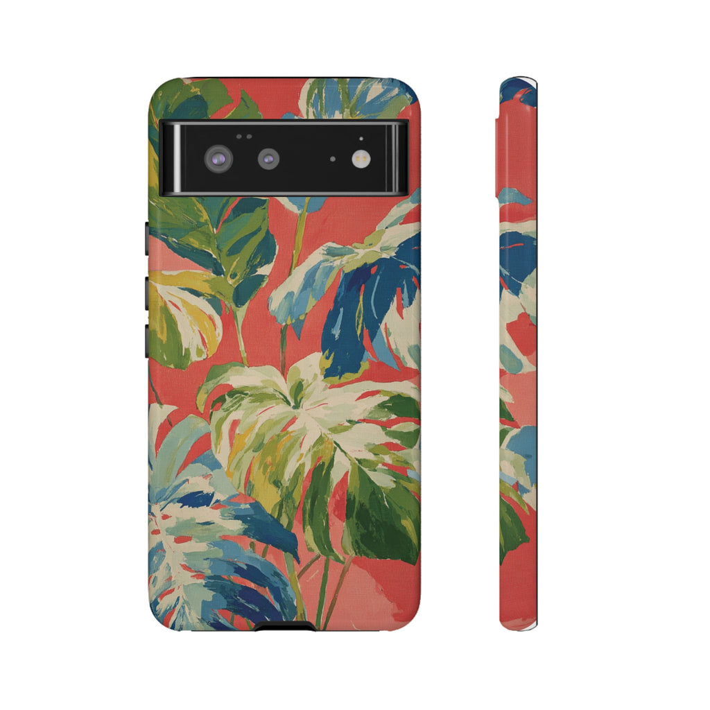 Tropical Phone Case, Floral Tough Case, Vibrant Phone Cover for Summer