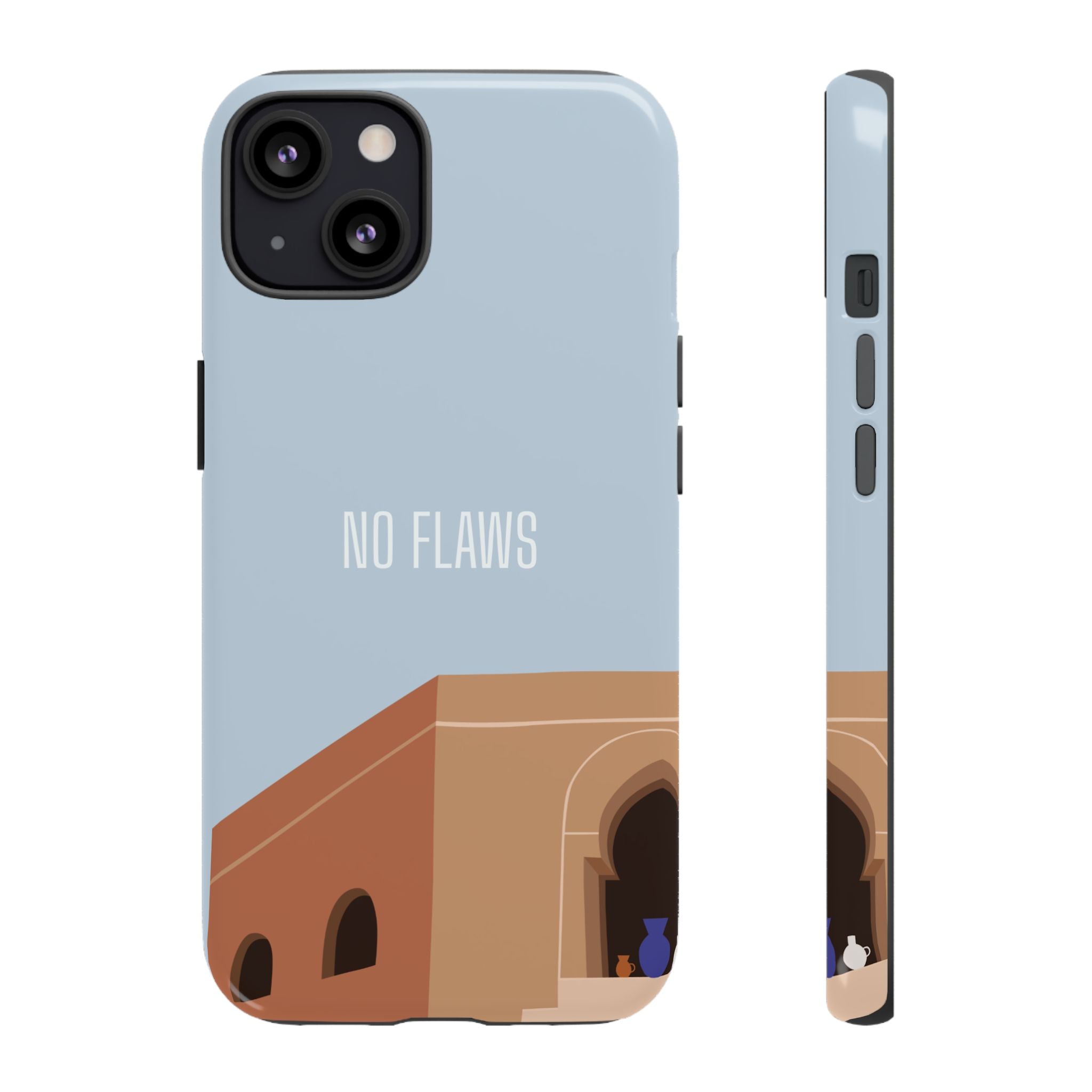 Minimal Desert Illustration “No Flaws” Protective Tough Case