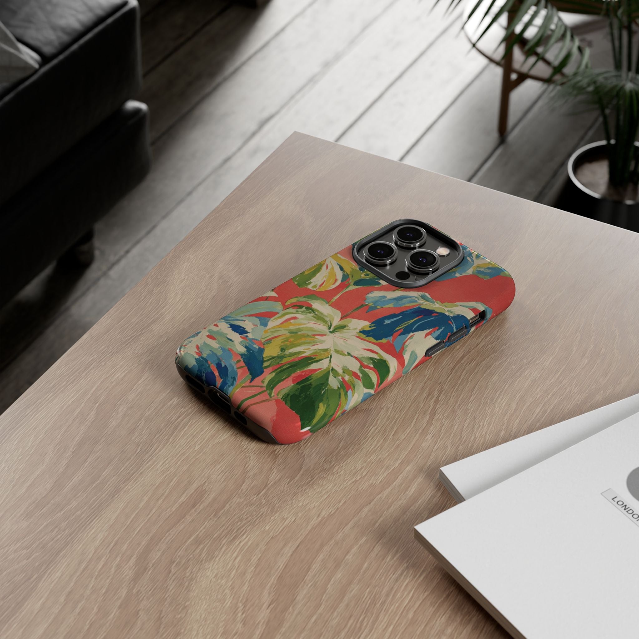 Tropical Phone Case, Floral Tough Case, Vibrant Phone Cover for Summer
