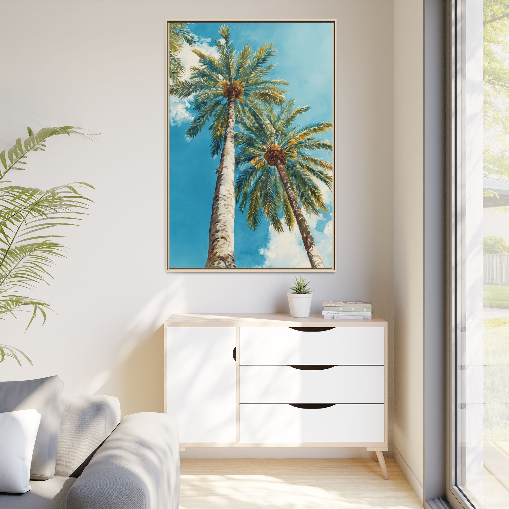 Palm Tree Sky Matte Canvas Print