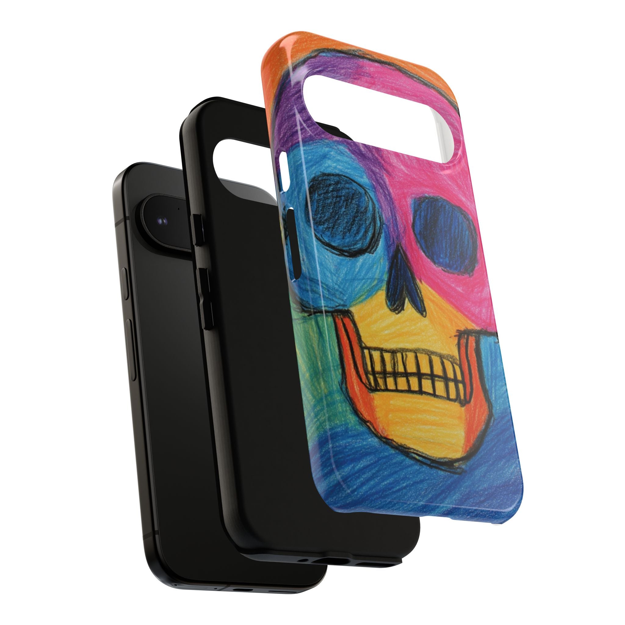 Vibrant Skull Phone Case | Tough Cases, Colorful Design, Unique Art Phone Cover