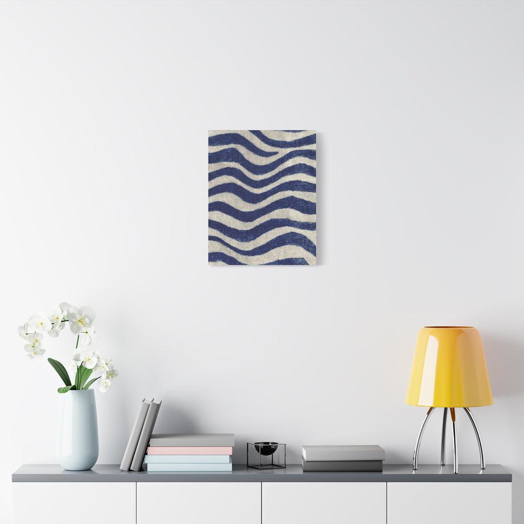 Abstract Blue Wave Canvas Print — Stretched Matte Wall Art