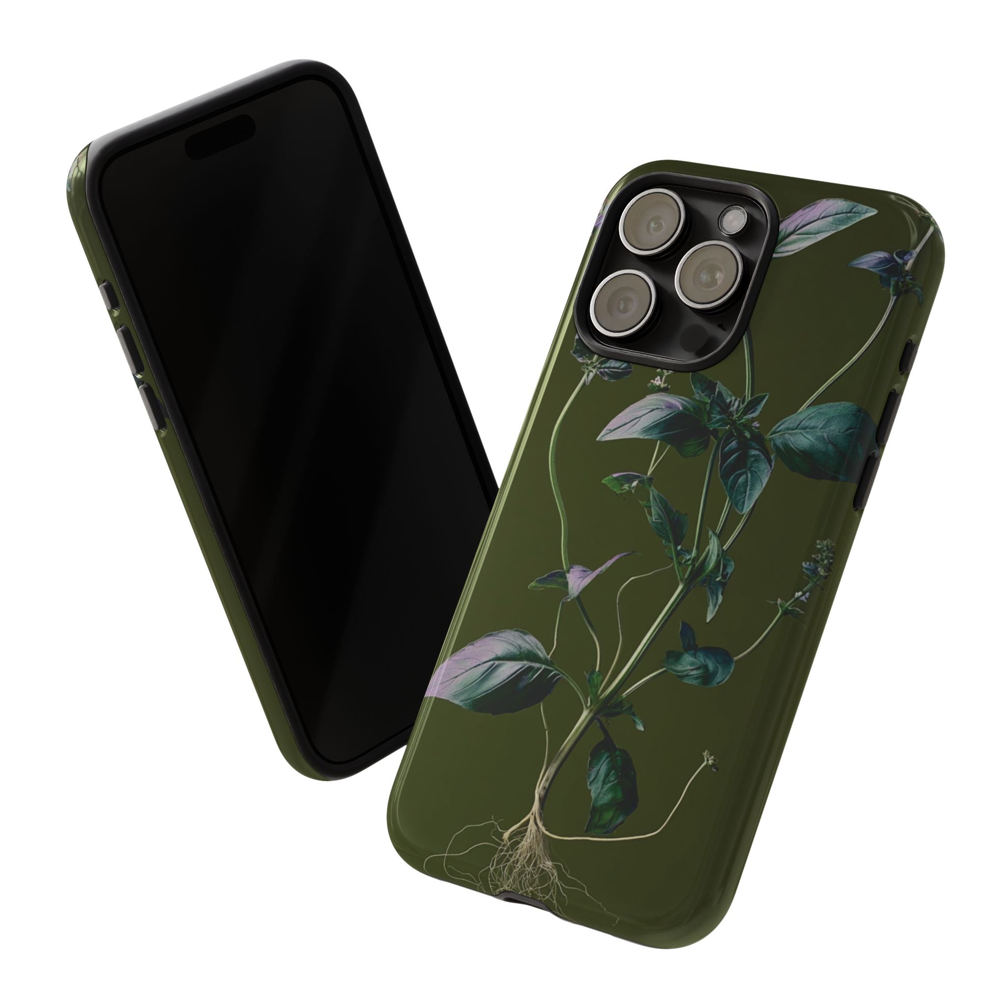 Green Botanical Phone Case, Floral Phone Cover, Nature Lover Gift