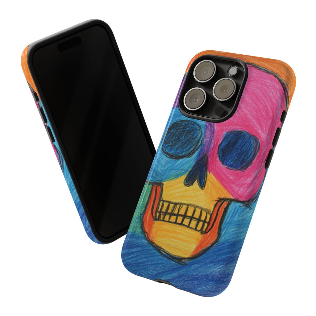 Vibrant Skull Phone Case | Tough Cases, Colorful Design, Unique Art Phone Cover