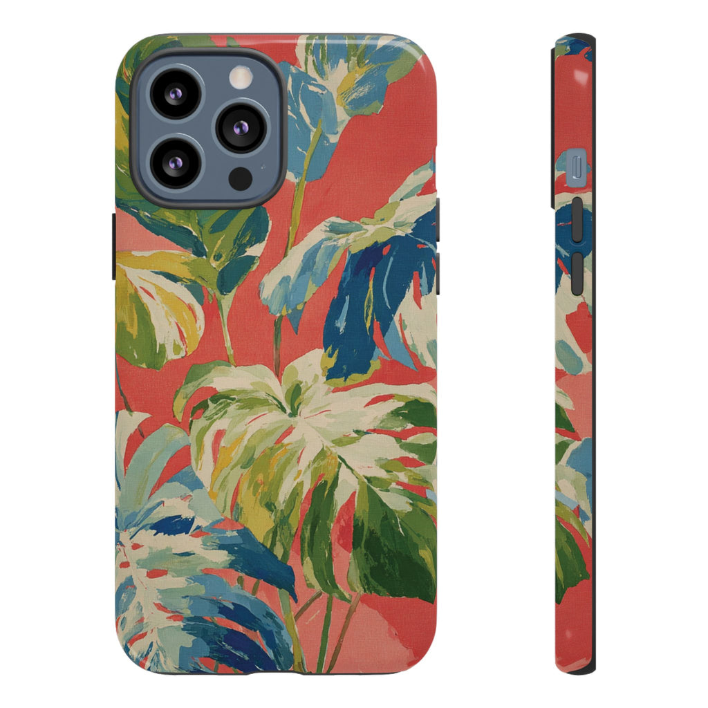 Tropical Phone Case, Floral Tough Case, Vibrant Phone Cover for Summer