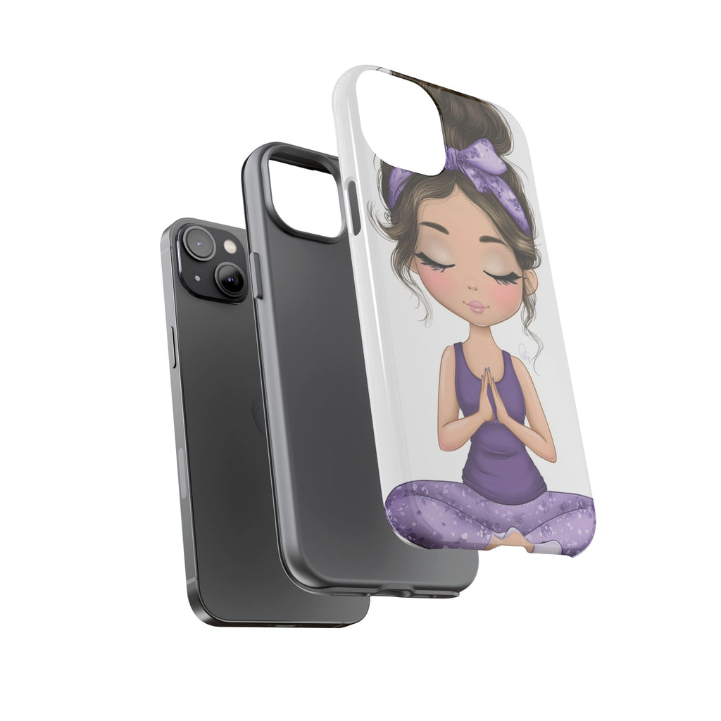 Yoga Phone Case for Mindfulness Gift for Yogis, Meditation Accessory, Zen Vibe