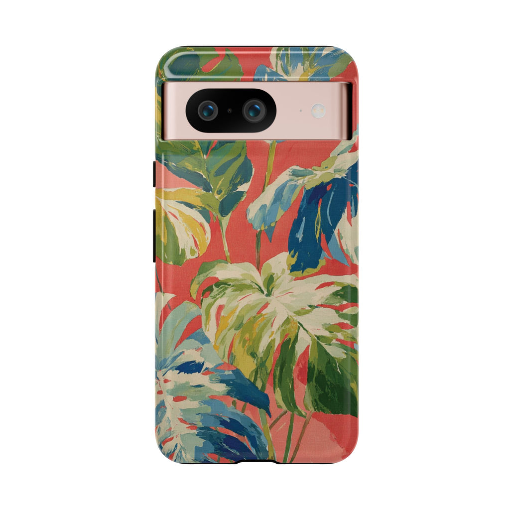 Tropical Phone Case, Floral Tough Case, Vibrant Phone Cover for Summer