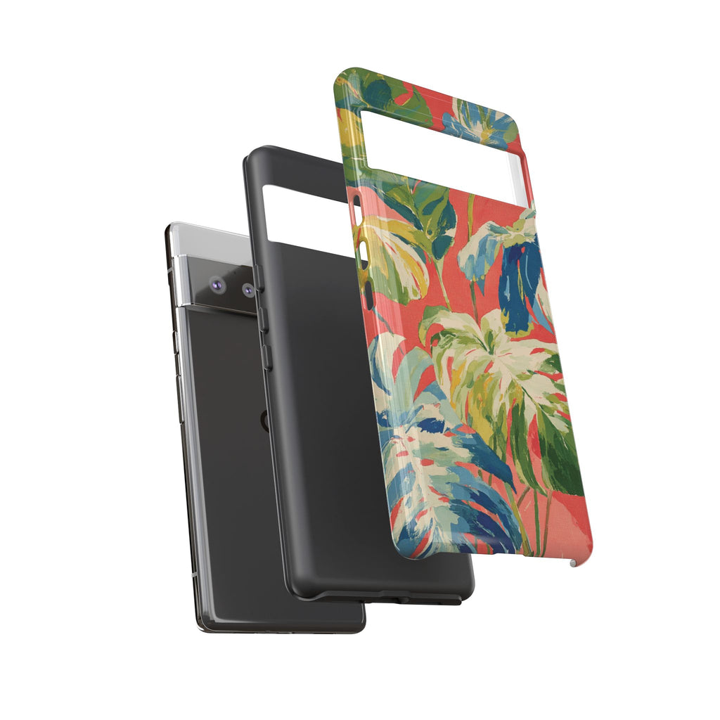 Tropical Phone Case, Floral Tough Case, Vibrant Phone Cover for Summer