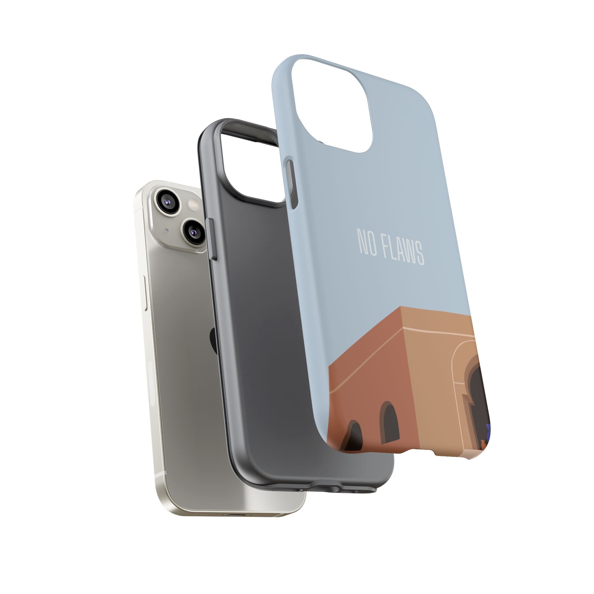 Minimal Desert Illustration “No Flaws” Protective Tough Case