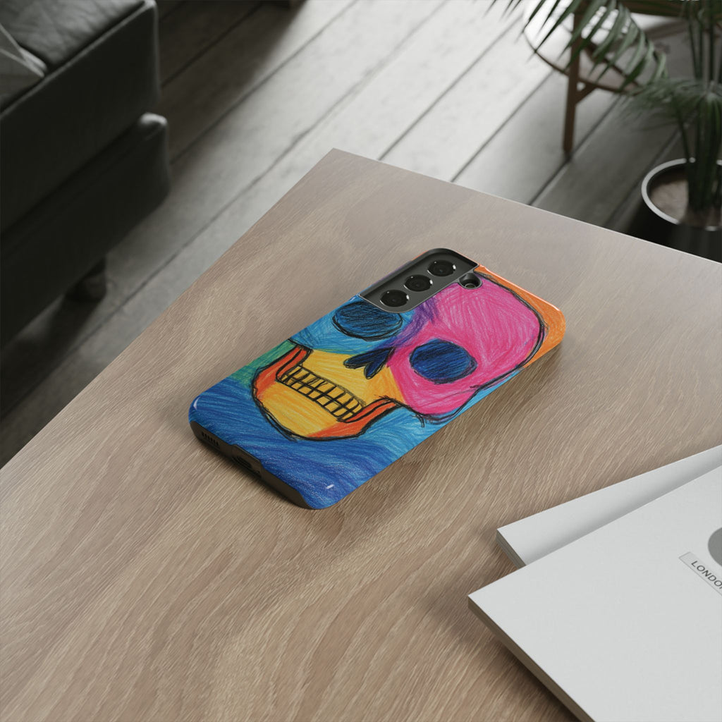 Vibrant Skull Phone Case | Tough Cases, Colorful Design, Unique Art Phone Cover