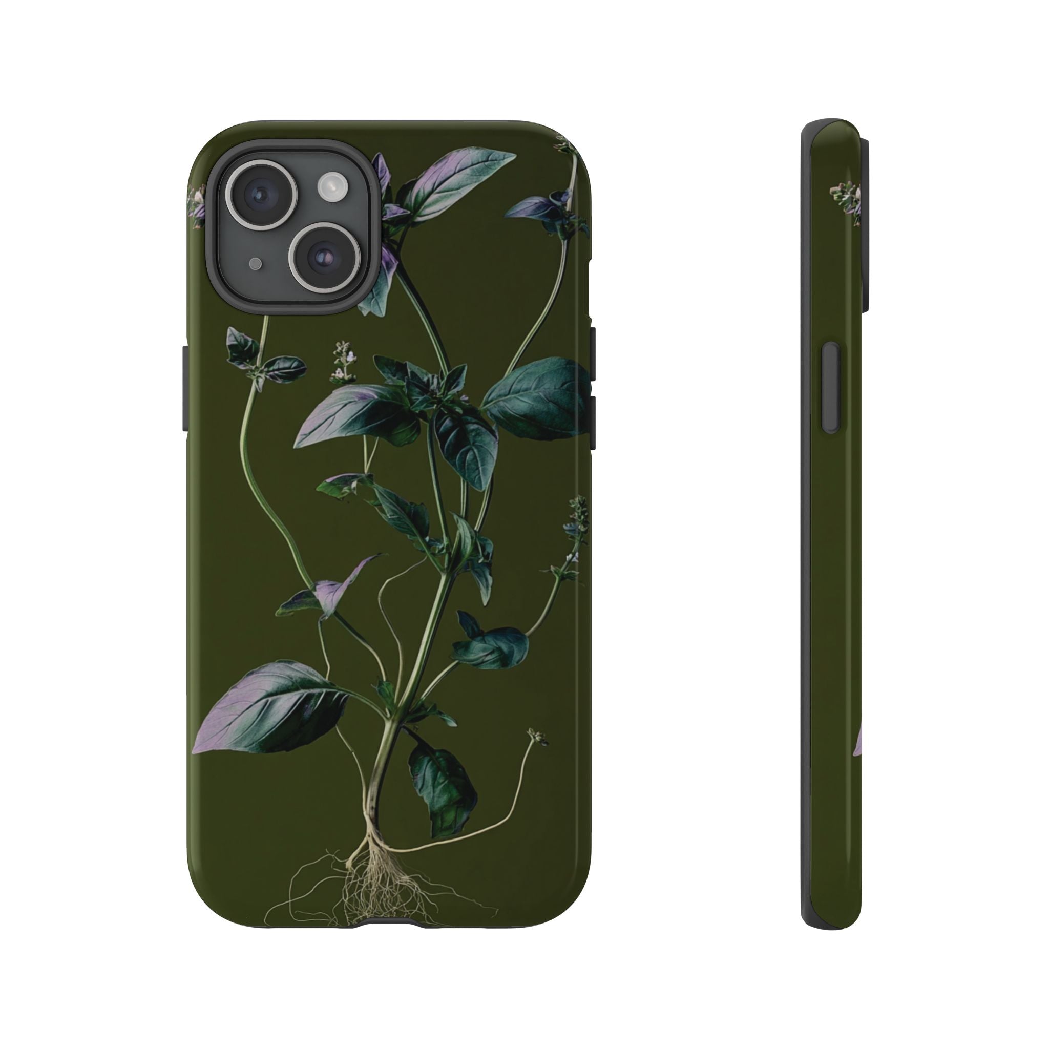 Green Botanical Phone Case, Floral Phone Cover, Nature Lover Gift