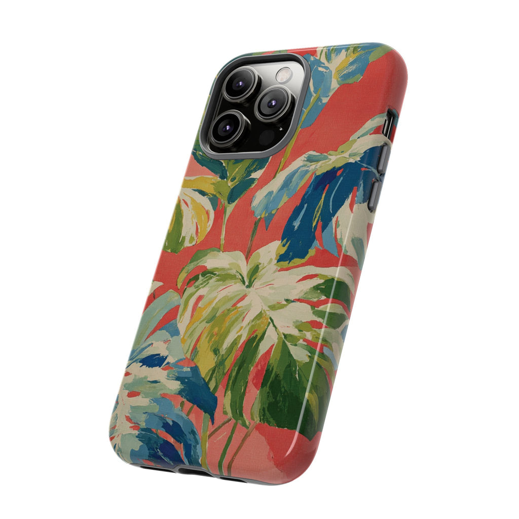 Tropical Phone Case, Floral Tough Case, Vibrant Phone Cover for Summer