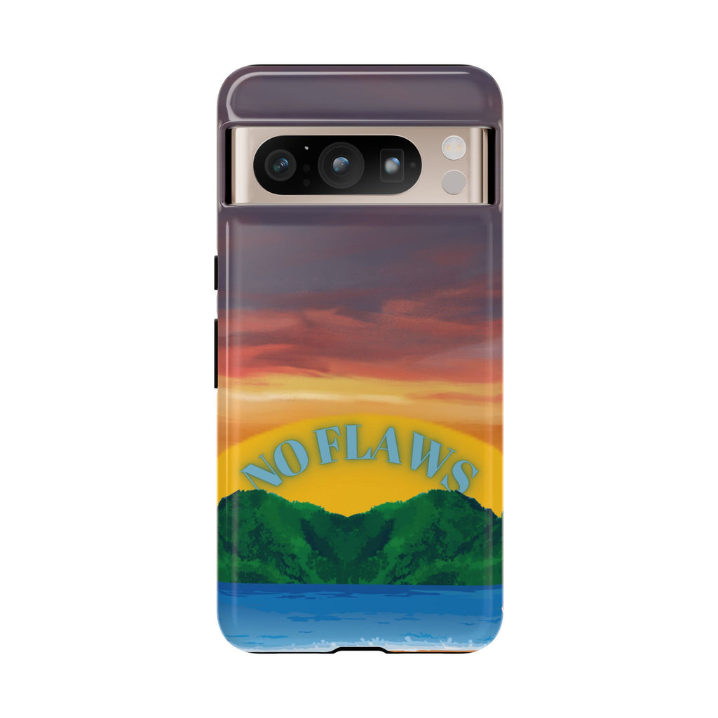 Sunset 'No Flaws' Tough Phone Case — Tropical Beach Protective Cover