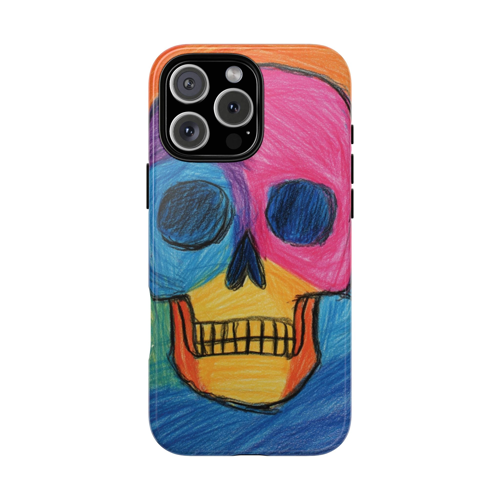 Vibrant Skull Phone Case | Tough Cases, Colorful Design, Unique Art Phone Cover