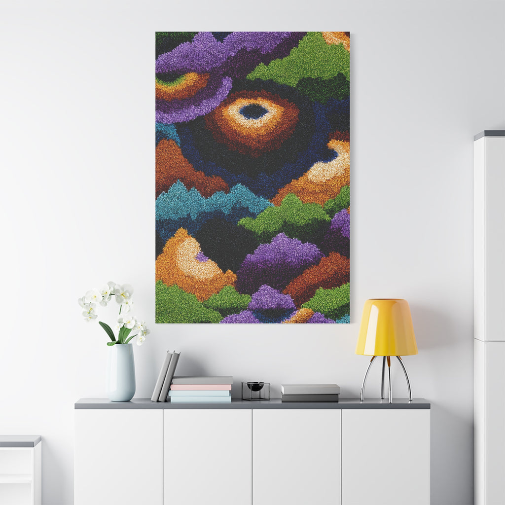 Abstract Colorful Landscape Matte Canvas – Stretched Wall Art