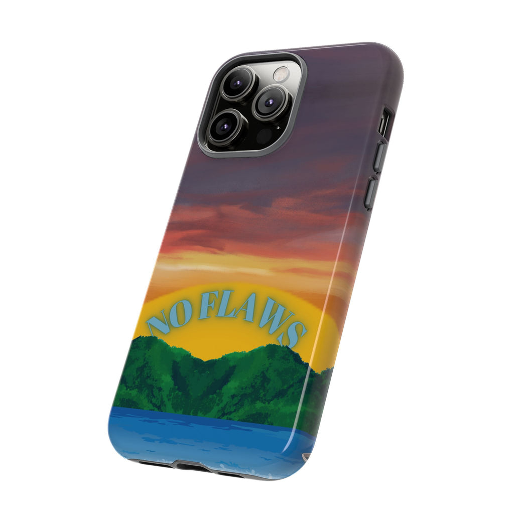 Sunset 'No Flaws' Tough Phone Case — Tropical Beach Protective Cover