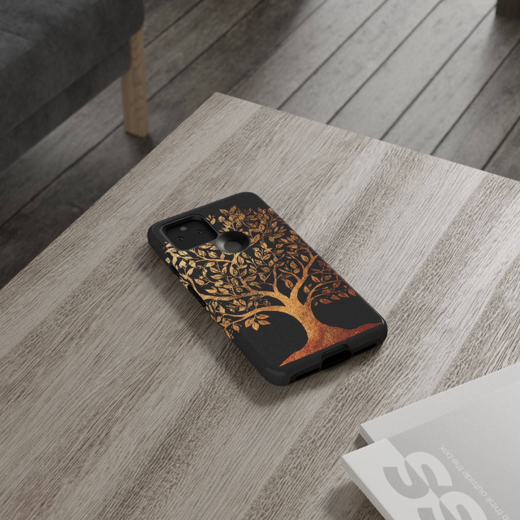 Golden Tree Phone Case, Tough Cases, Nature Lover Gift