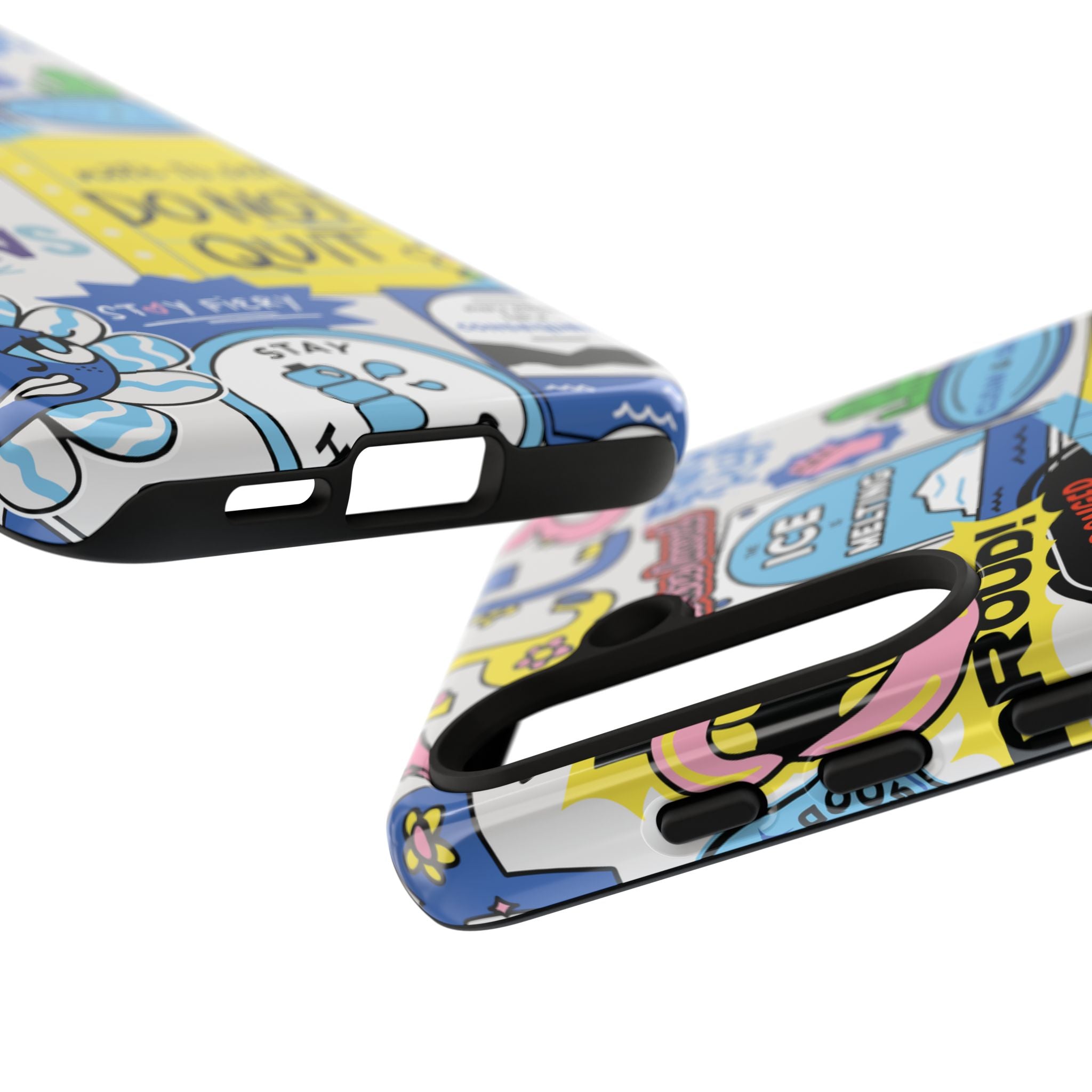 Sticker Collage Phone Case — Motivational "Do Not Quit" Protective Cover