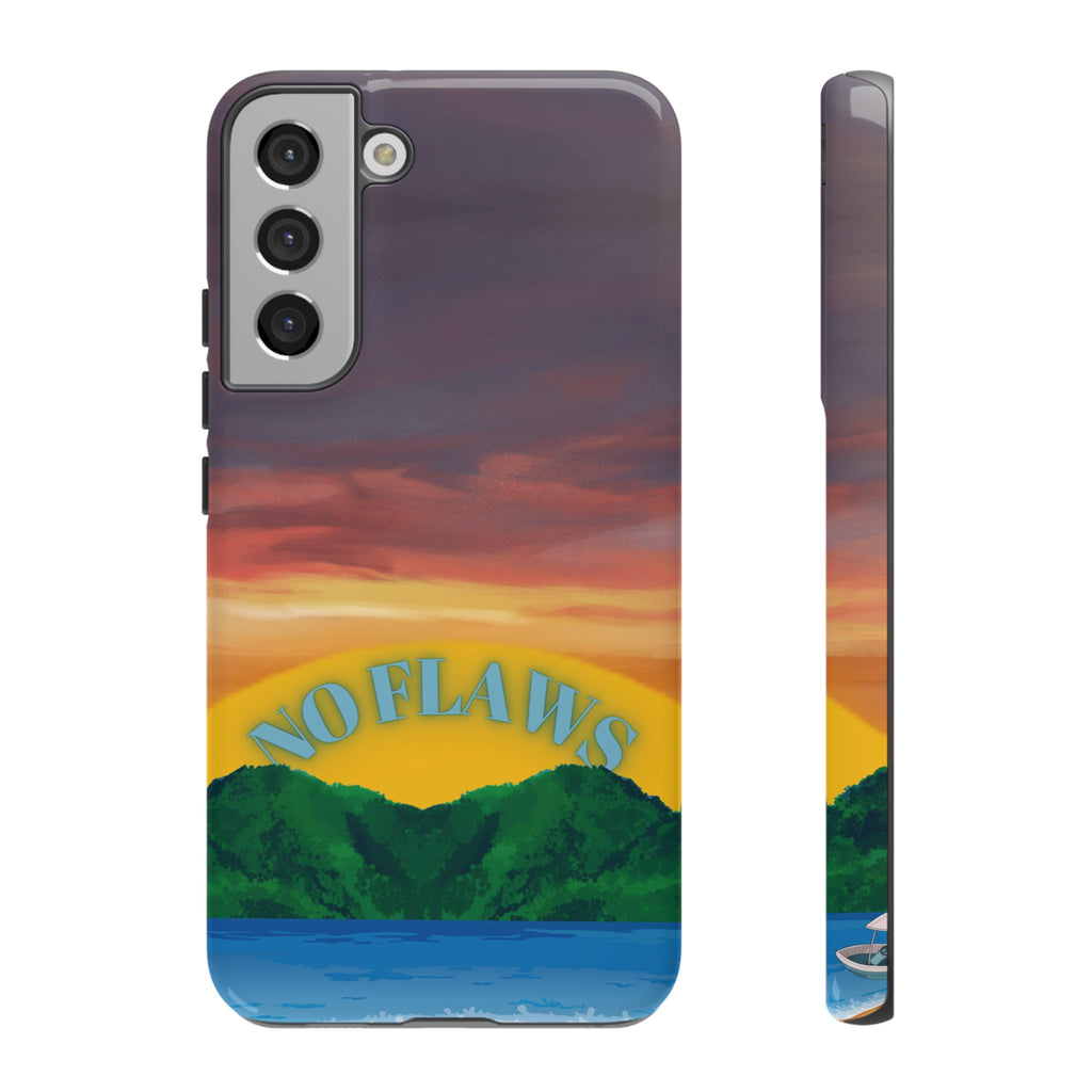 Sunset 'No Flaws' Tough Phone Case — Tropical Beach Protective Cover