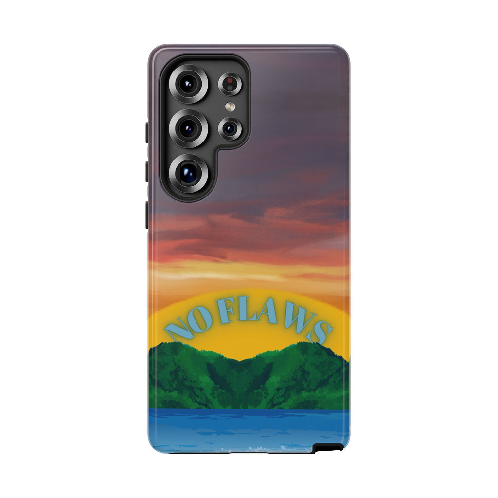 Sunset 'No Flaws' Tough Phone Case — Tropical Beach Protective Cover