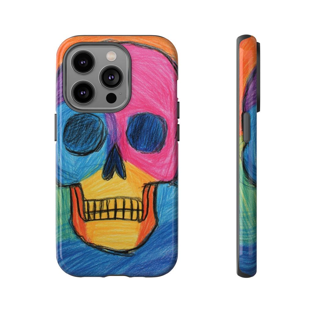 Vibrant Skull Phone Case | Tough Cases, Colorful Design, Unique Art Phone Cover