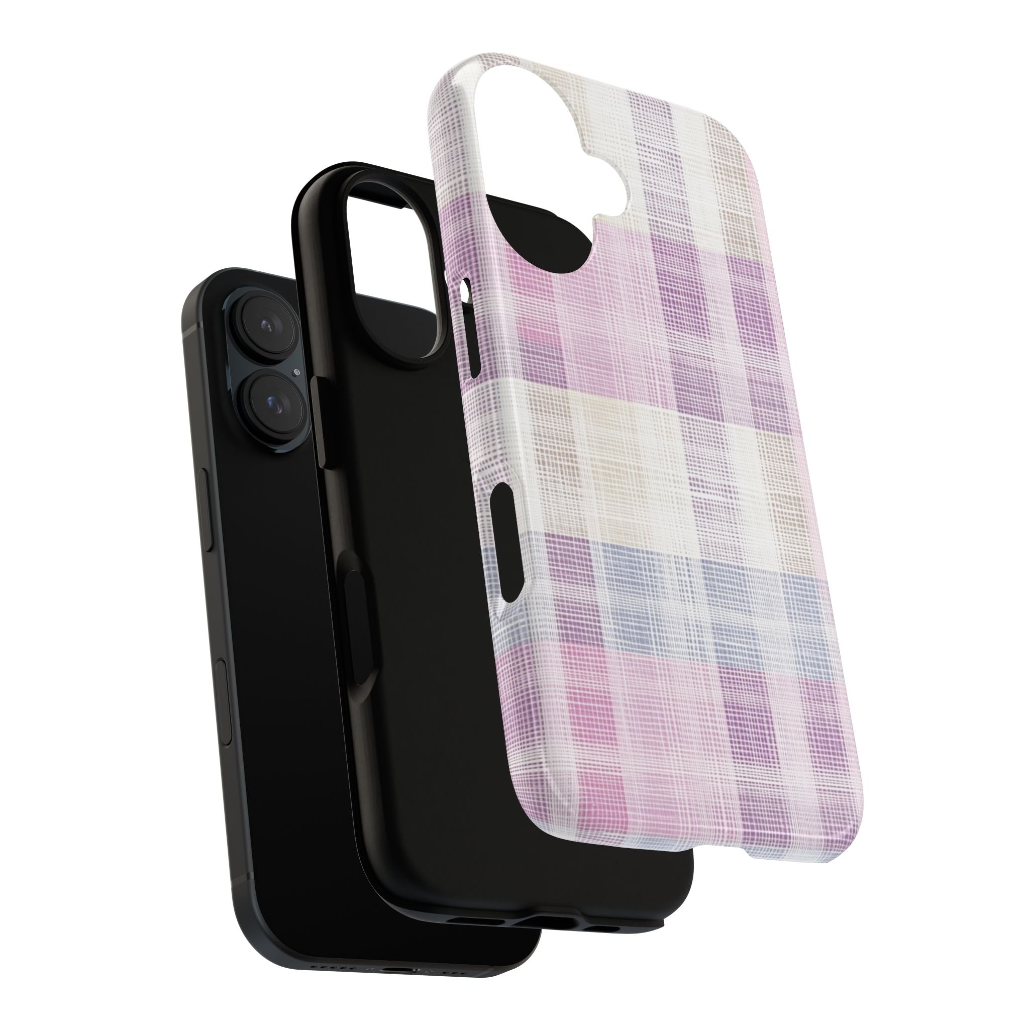 Pink Plaid Phone Case, Trendy Accessories, Birthday, Everyday Use, Tough Cases