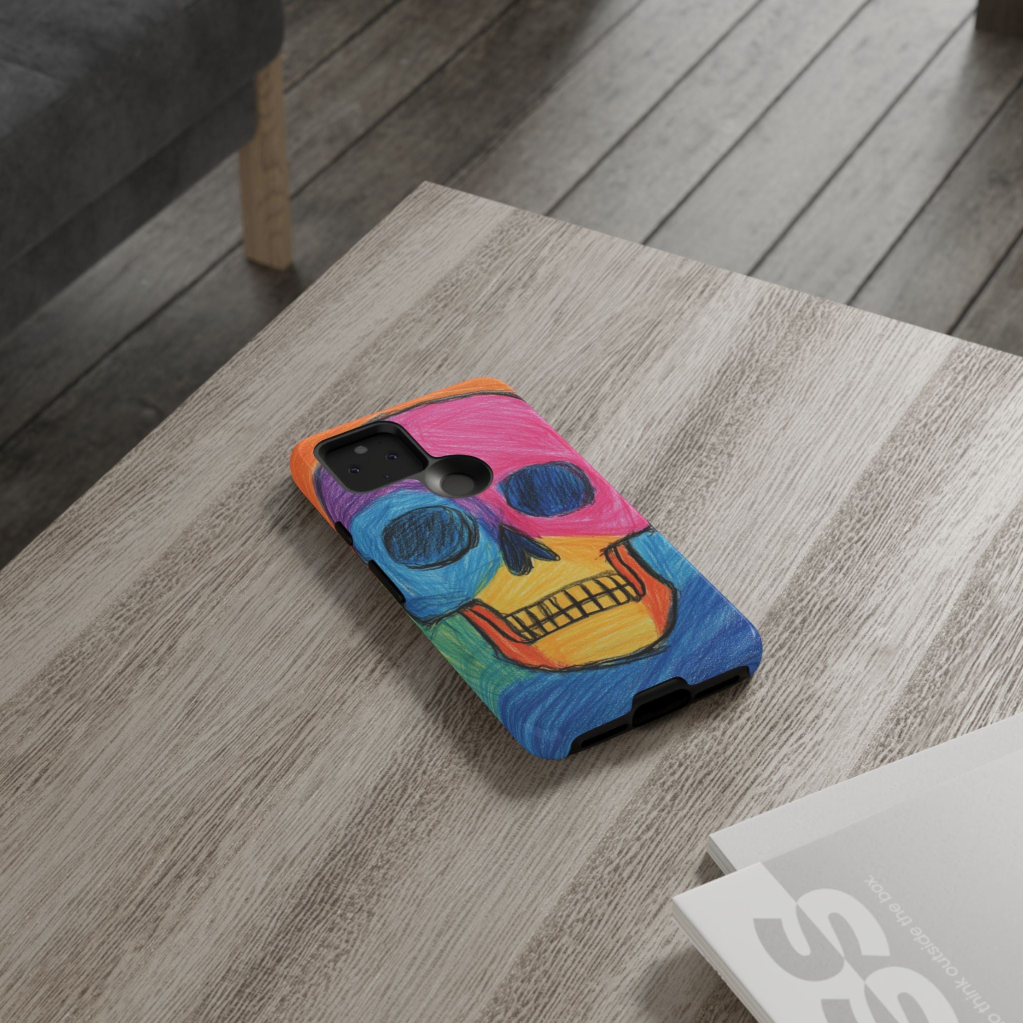 Vibrant Skull Phone Case | Tough Cases, Colorful Design, Unique Art Phone Cover