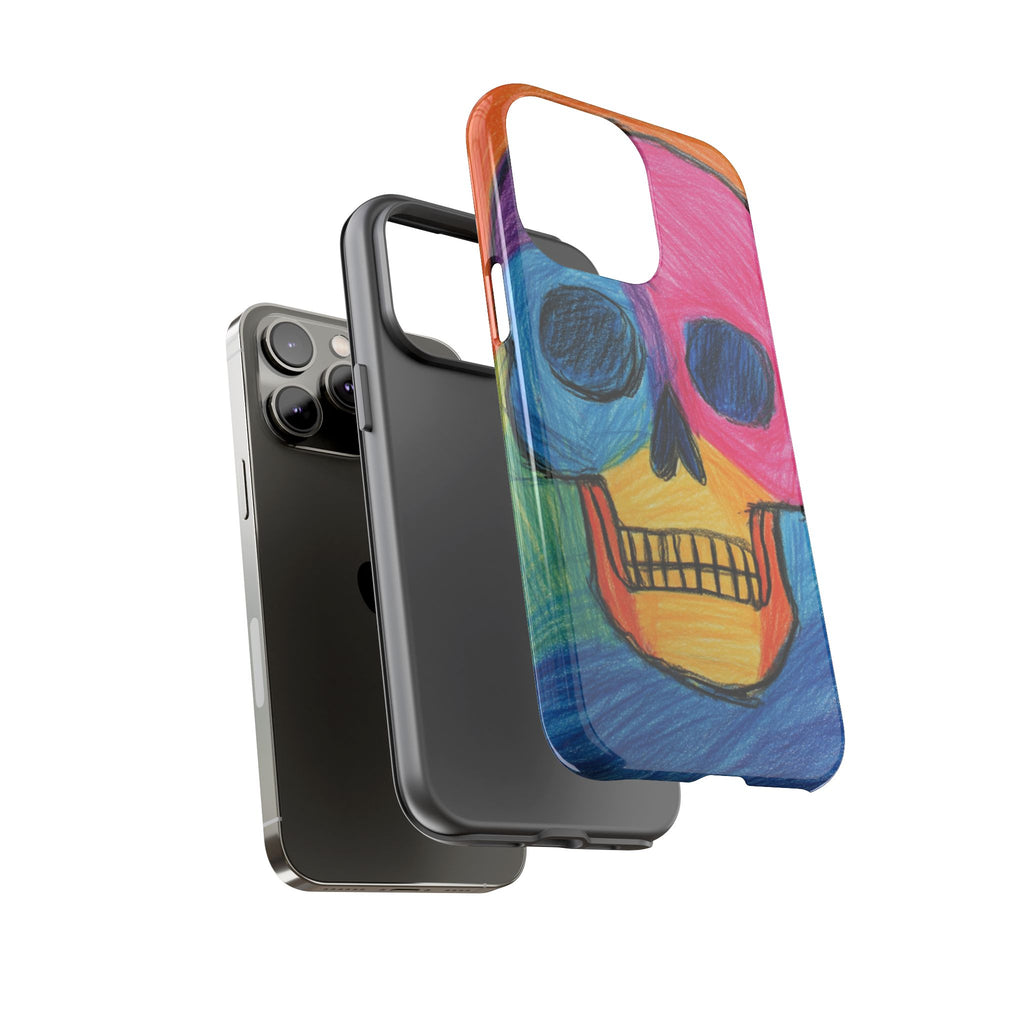 Vibrant Skull Phone Case | Tough Cases, Colorful Design, Unique Art Phone Cover
