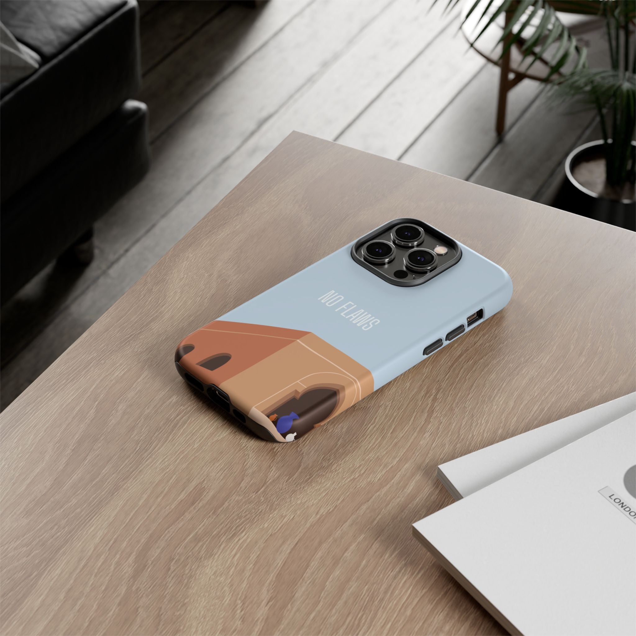 Minimal Desert Illustration “No Flaws” Protective Tough Case