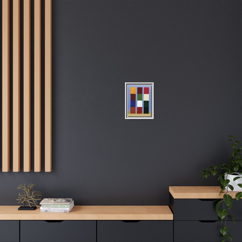 Framed Matte Canvas - Abstract Color Block Wall Art