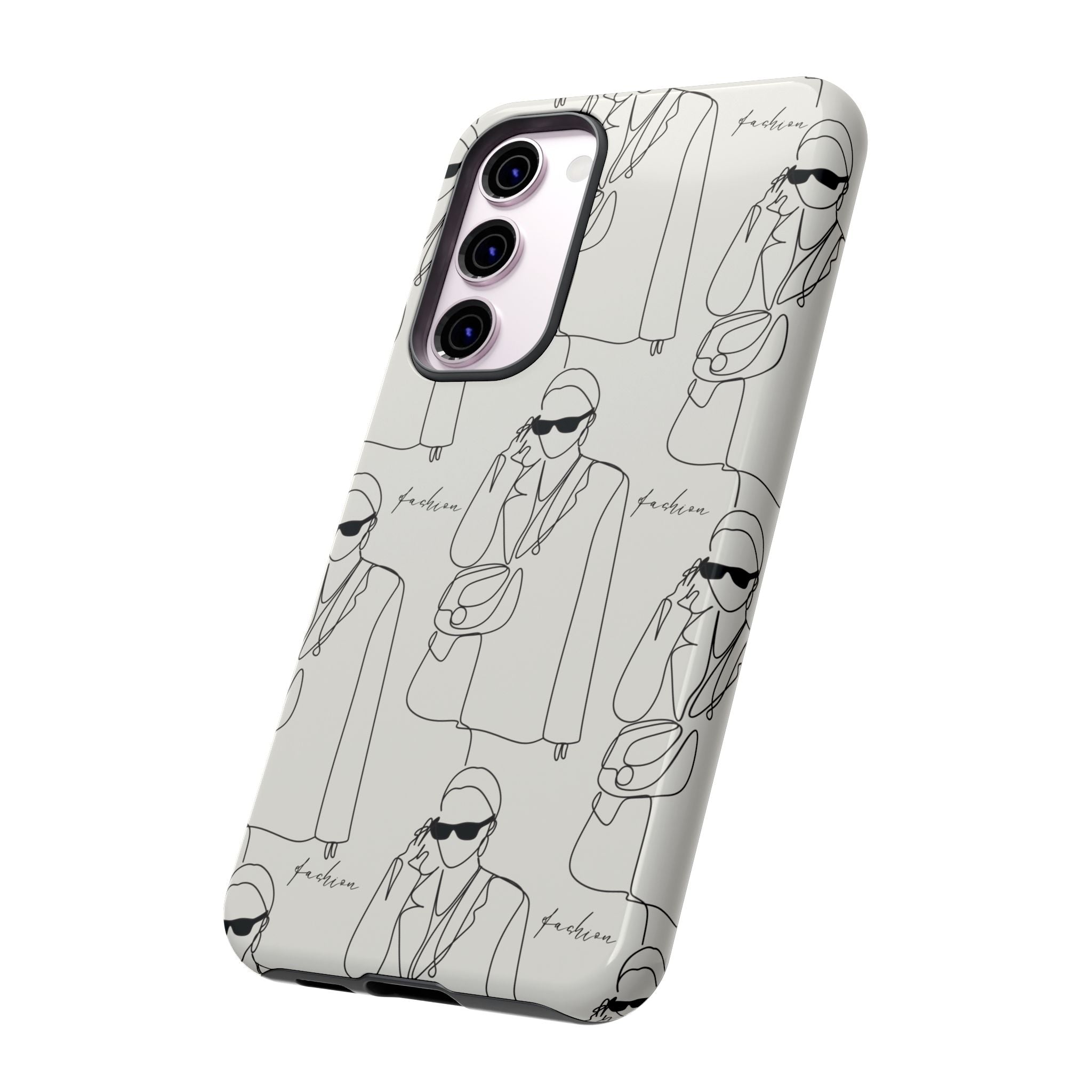 Fashion Sketch Phone Case — Minimalist Chic Designer Pattern