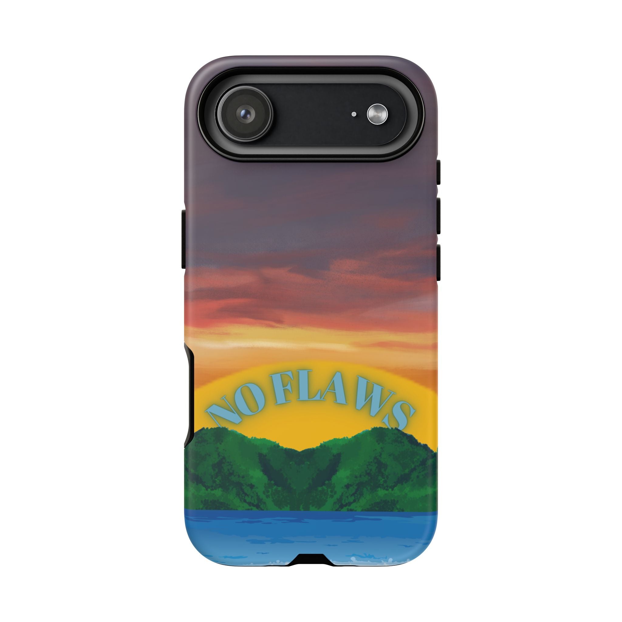 Sunset 'No Flaws' Tough Phone Case — Tropical Beach Protective Cover