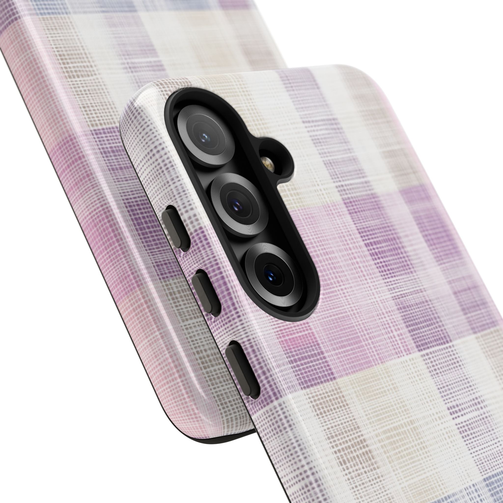 Pink Plaid Phone Case, Trendy Accessories, Birthday, Everyday Use, Tough Cases