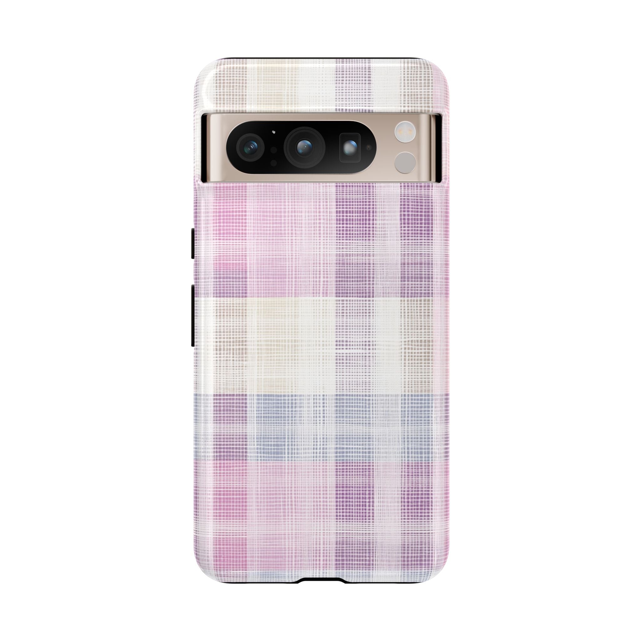 Pink Plaid Phone Case, Trendy Accessories, Birthday, Everyday Use, Tough Cases