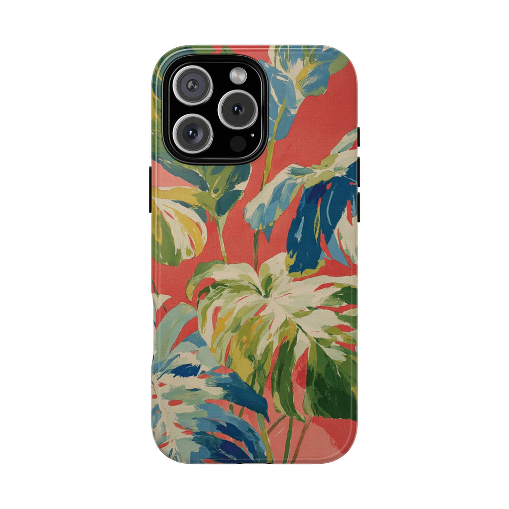 Tropical Phone Case, Floral Tough Case, Vibrant Phone Cover for Summer