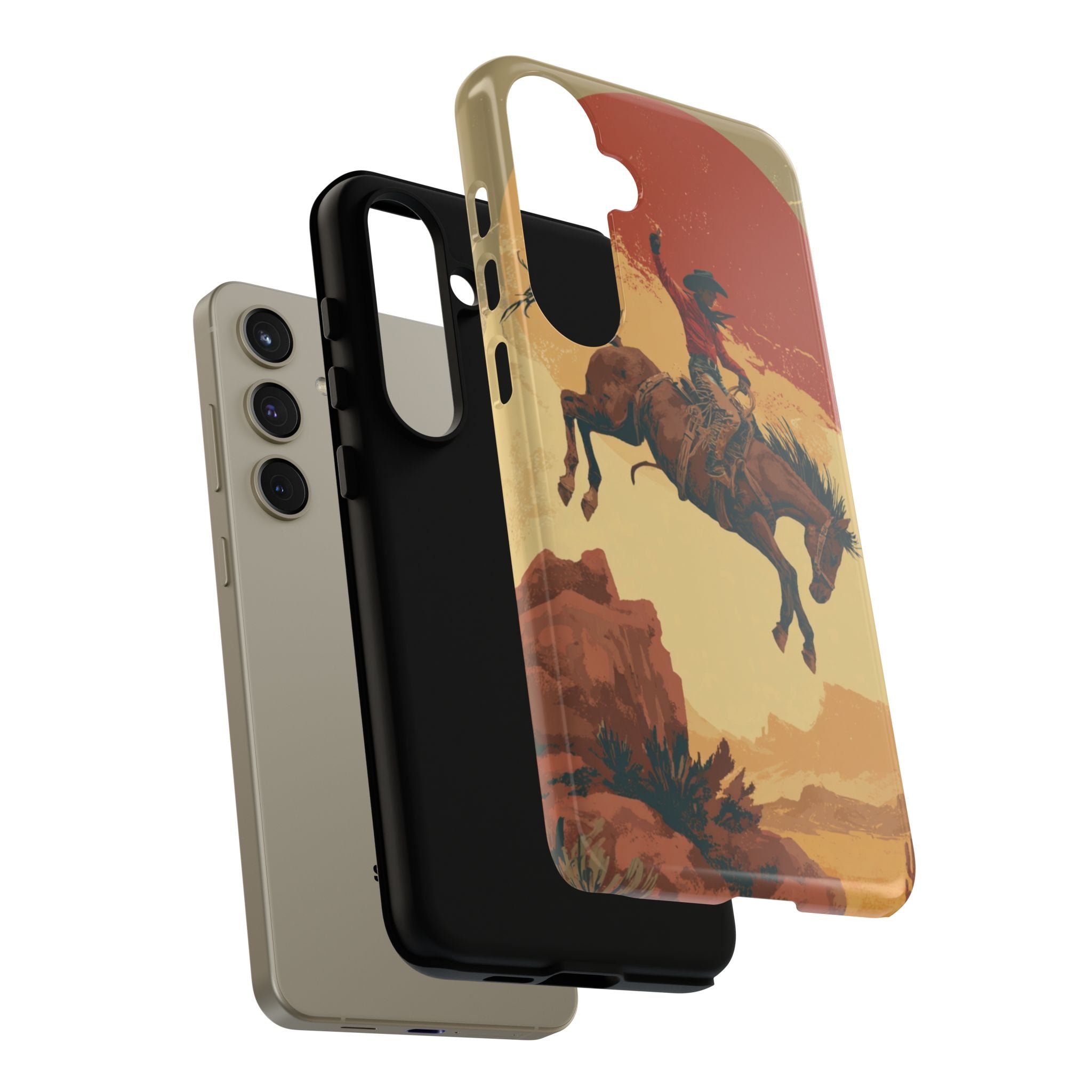 Cowboy Phone Case - Wild West Style, Tough Protection for Outdoor Lovers