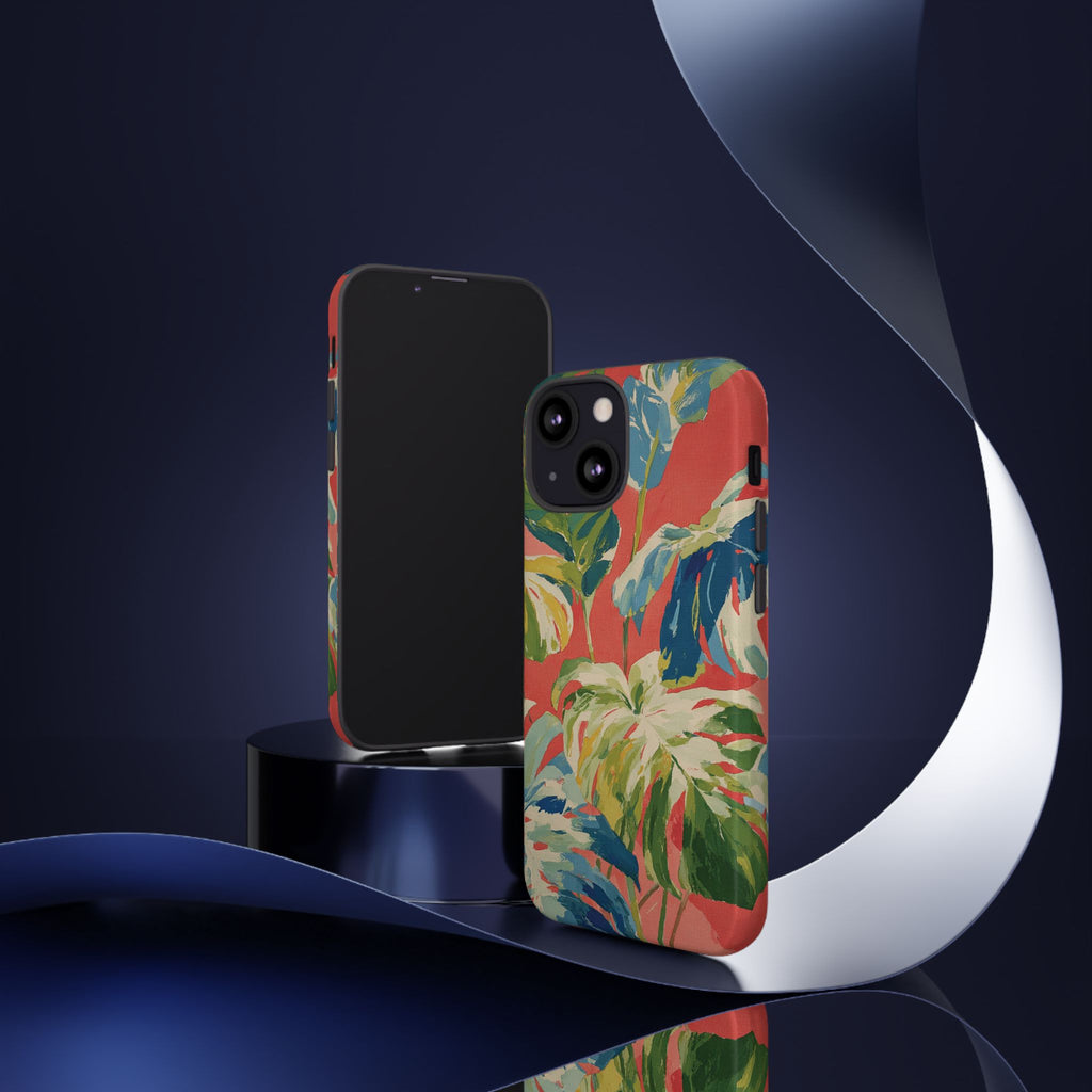 Tropical Phone Case, Floral Tough Case, Vibrant Phone Cover for Summer