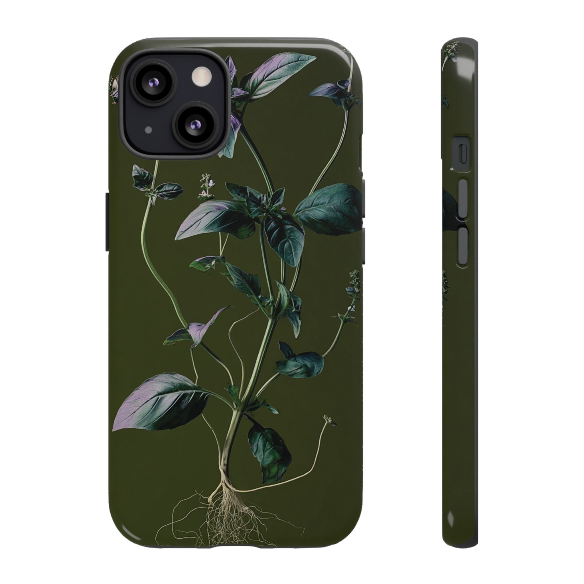 Green Botanical Phone Case, Floral Phone Cover, Nature Lover Gift