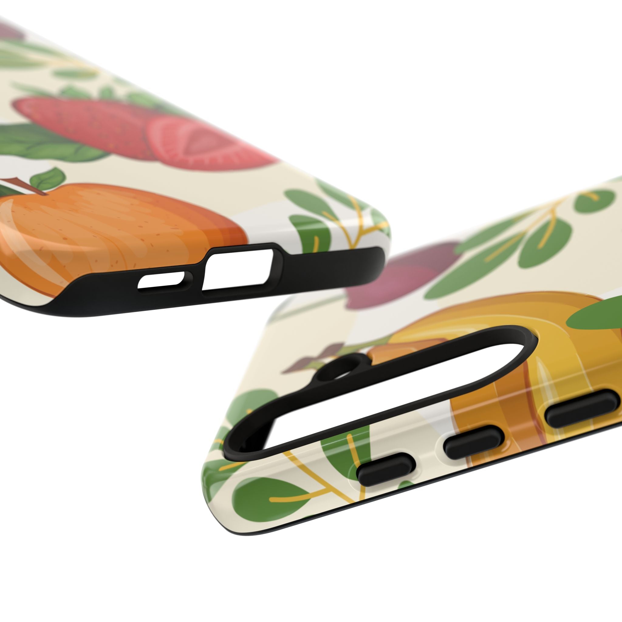 Fruit Pattern Tough Case — Floral Strawberry & Banana Phone Cover