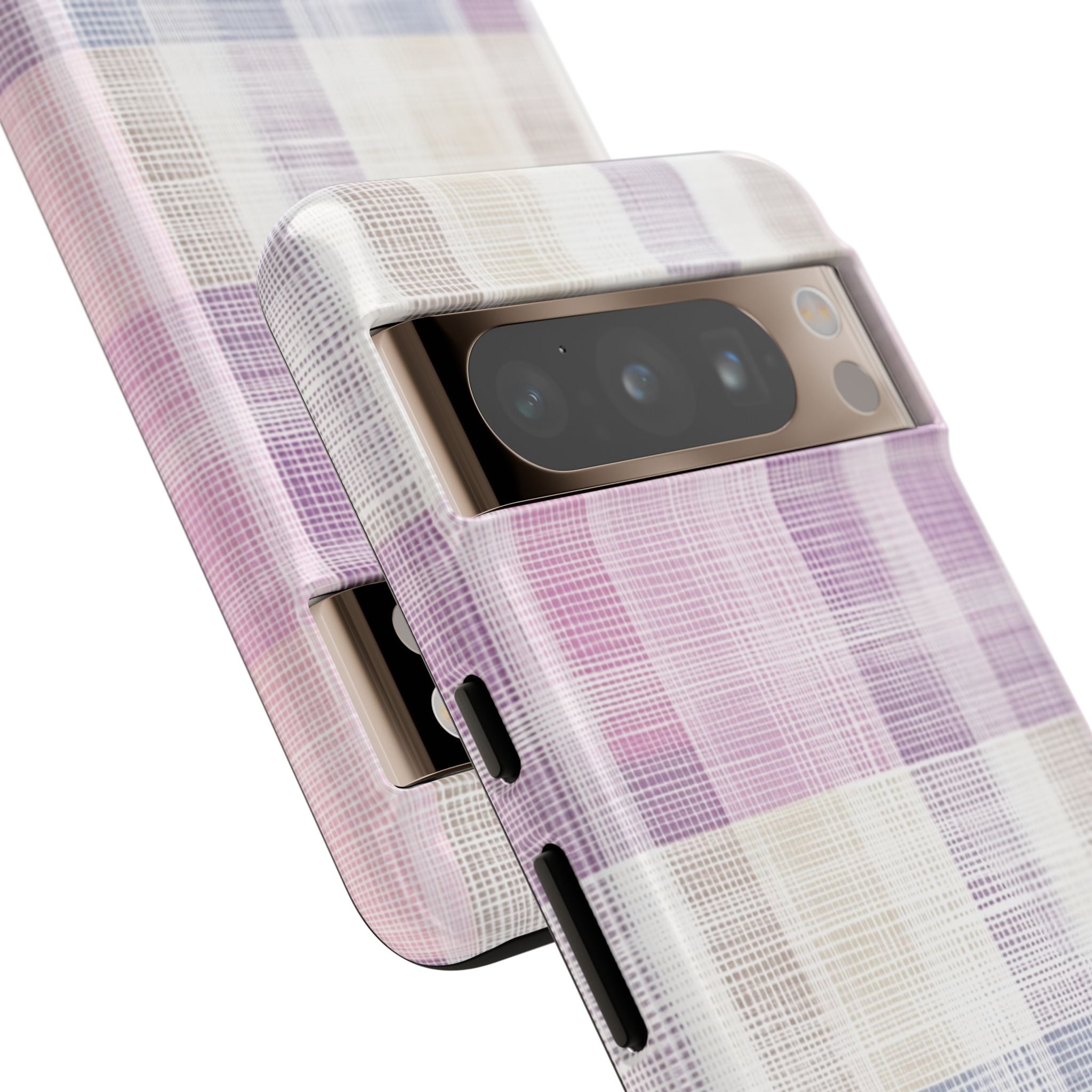 Pink Plaid Phone Case, Trendy Accessories, Birthday, Everyday Use, Tough Cases