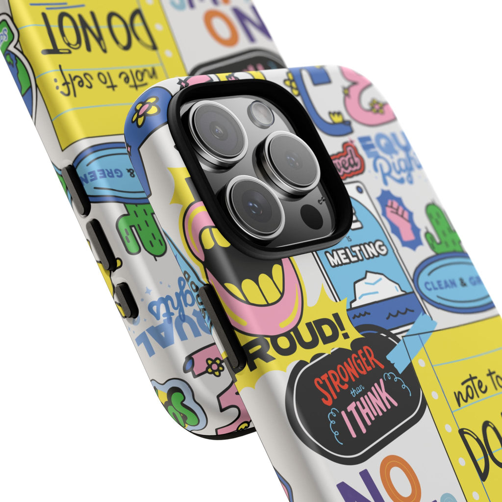 Sticker Collage Phone Case — Motivational "Do Not Quit" Protective Cover