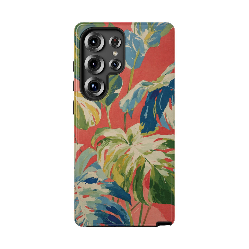 Tropical Phone Case, Floral Tough Case, Vibrant Phone Cover for Summer