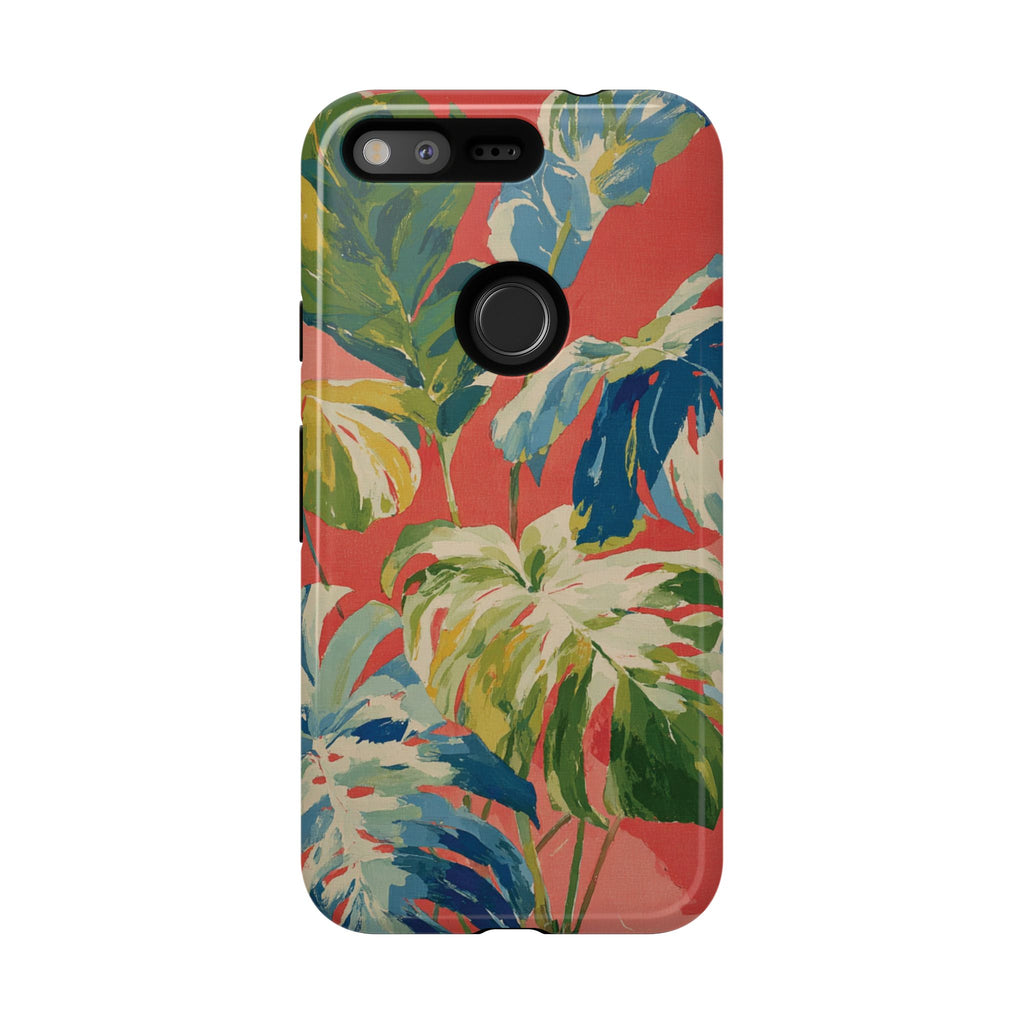 Tropical Phone Case, Floral Tough Case, Vibrant Phone Cover for Summer